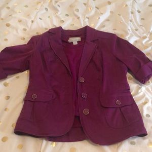 Purple blazer and tank set